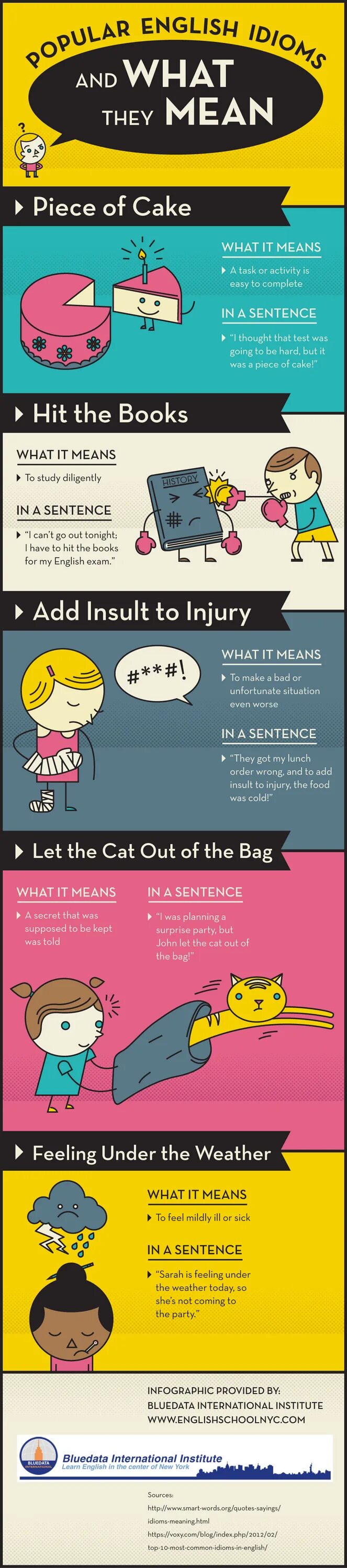 Sentences and thinking. Popular English idioms. Инфографика идиомы. BLUEDATA International Institute. Secret sentence.