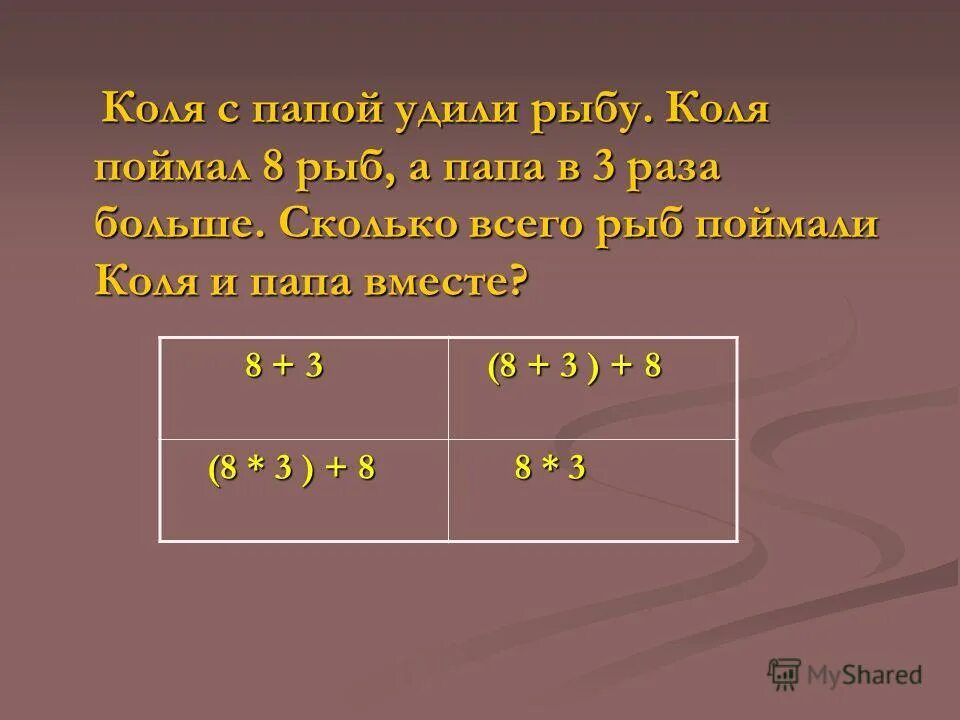 Коля ловил рыбу. Таблица умножения презентация. Папа Коля.