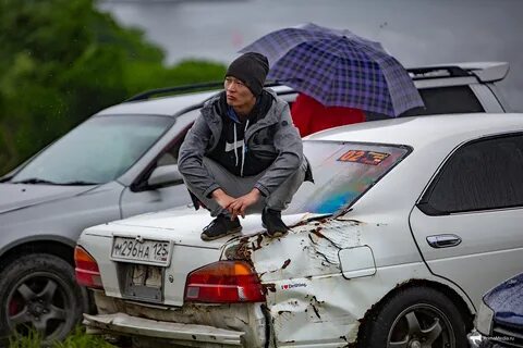 Нелегальный дрифт в горах японии