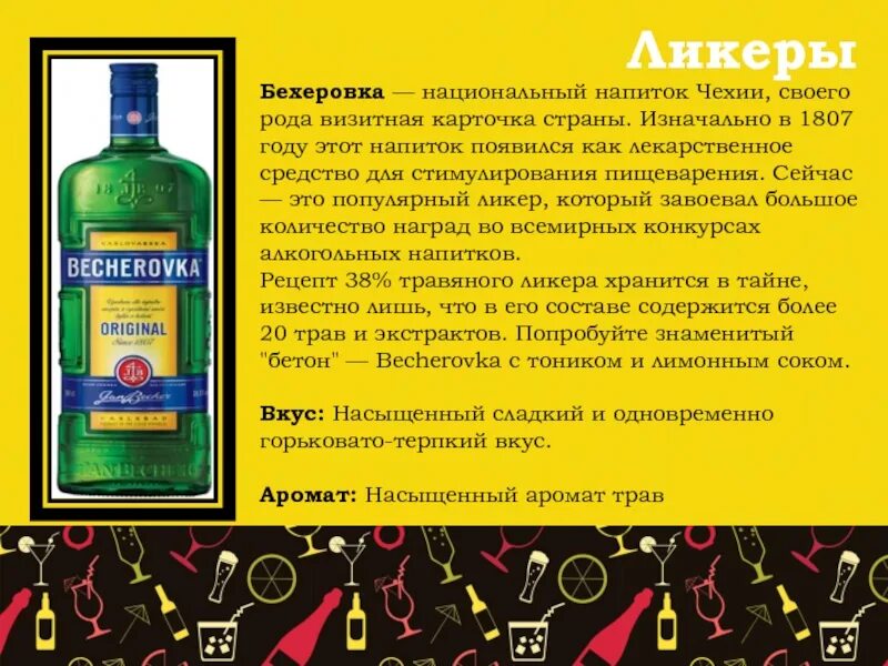 Чей национальный напиток. Бехеровка. Бехеровка напиток. Алкоголь Becherovka. Алкогольный напиток Becherovka.