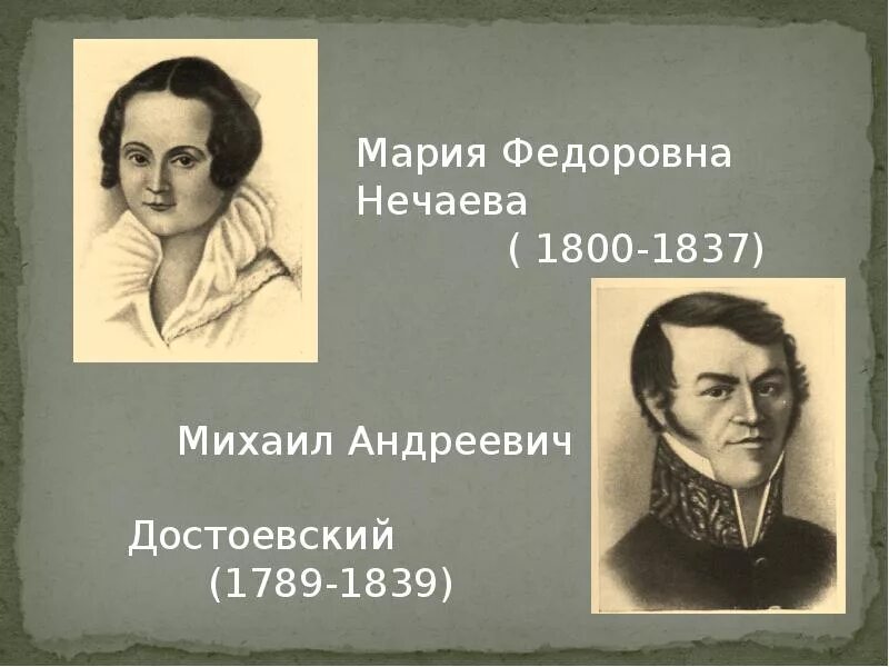 Родители ф м Достоевского. Мать Федора Михайловича Достоевского.