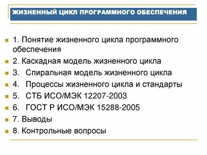 Жизненный цикл программных систем