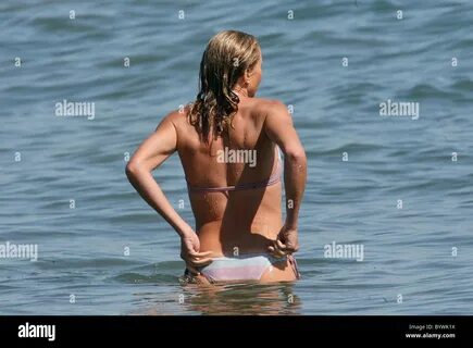 Cameron Diaz has a blast playing in the water near her beach house on Malib...