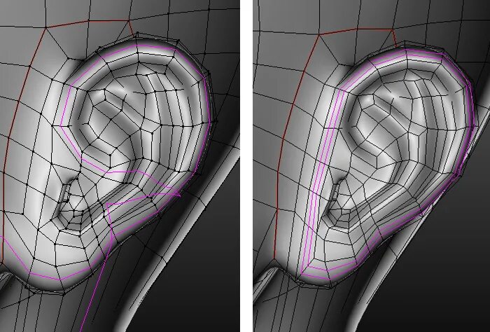 Тело с нарушенной топологией компас как исправить. Ретопология ушей. Ретопология в Blender. Правильная топология в блендер. Моделирование ушей.