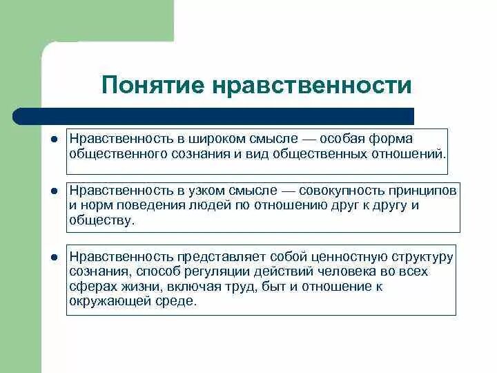 Нравственность основные понятия