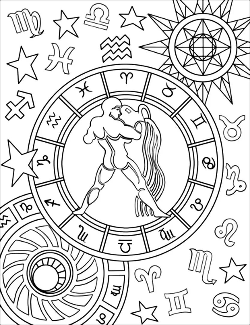 Знаки зодиака раскраска для детей. Знаки зодиака рисунки. Астрологическая раскраска. Раскраски по знакам зодиака.