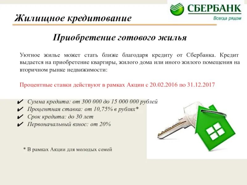 Кредит в сбербанке на покупку жилья. Презентация по ипотеке Сбербанка. Приобретение готового жилья Сбербанк ипотека. Сбербанк ипотечное жилищное кредитование. Ипотека на готовое жилье Сбербанк.