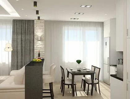 Шторы совмещенные кухня гостиная