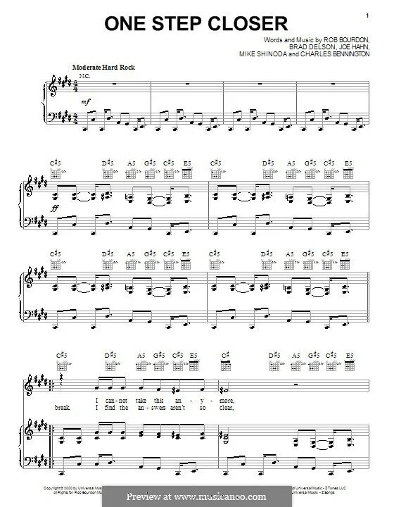 One step linkin перевод. One step closer ноты. one step closer ноты для фортепиано. линкин парк ноты для фортепиано. close to you ноты для фортепиано.
