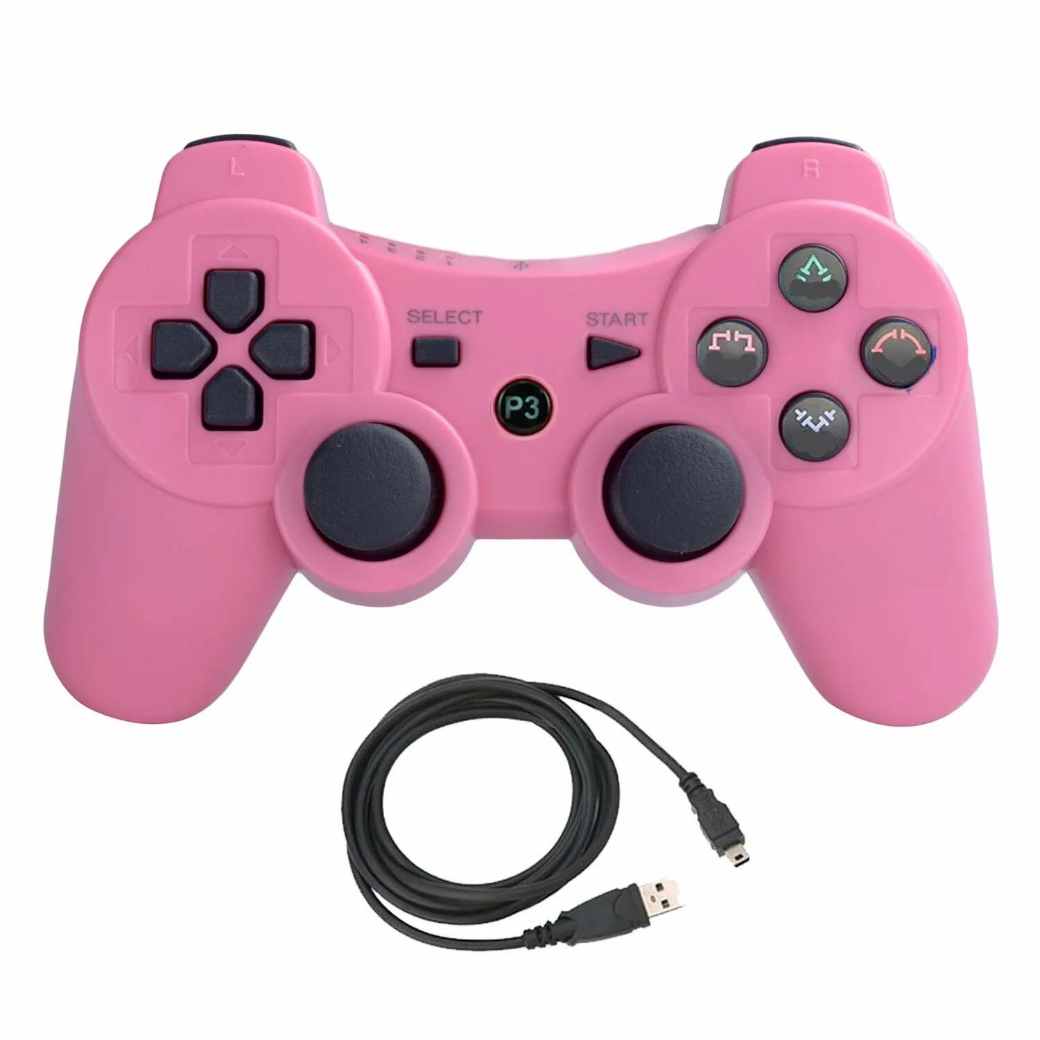 Джойстик проводной ps3 DOUBLESHOCK 3 Controller. Геймпад(джойстик/ Double-Motor Vibration 4 Wireless Controller Black, черный. Джойстик ps3 розовый. Розовый джойстик