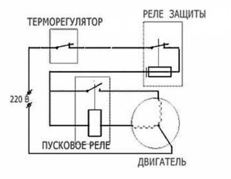 Как запустить заклинивший компрессор холодильника. Схема реле включения компрессора холодильника. схема подключения холодильного компрессора с реле. схема подключения реле включения компрессора холодильника. электрическая схема подключения холодильного компрессора.