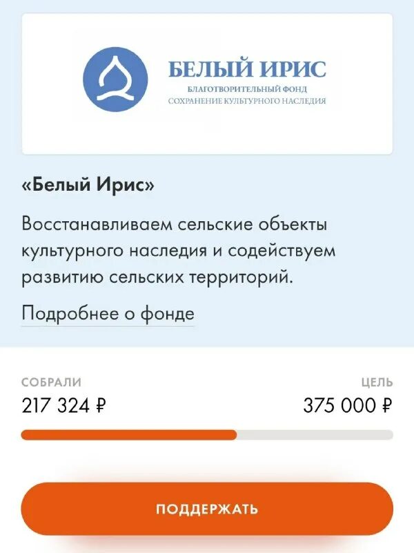 фонд белый ирис