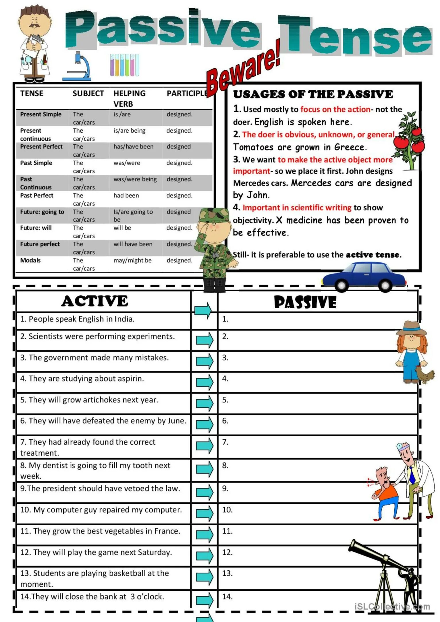 All Tenses Passive упражнения. Passive Voice задания. Пассивный залог Worksheets. Active and Passive Voice exercises. Passive voice intermediate