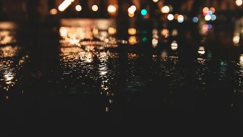 Download 1920x1080 night, asphalt, wet, dark, lights, blur wallpaper, backg...