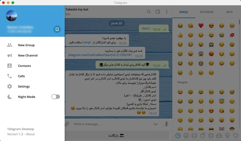 Get message telegram
