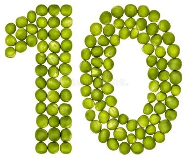 Цифра 10 зеленая