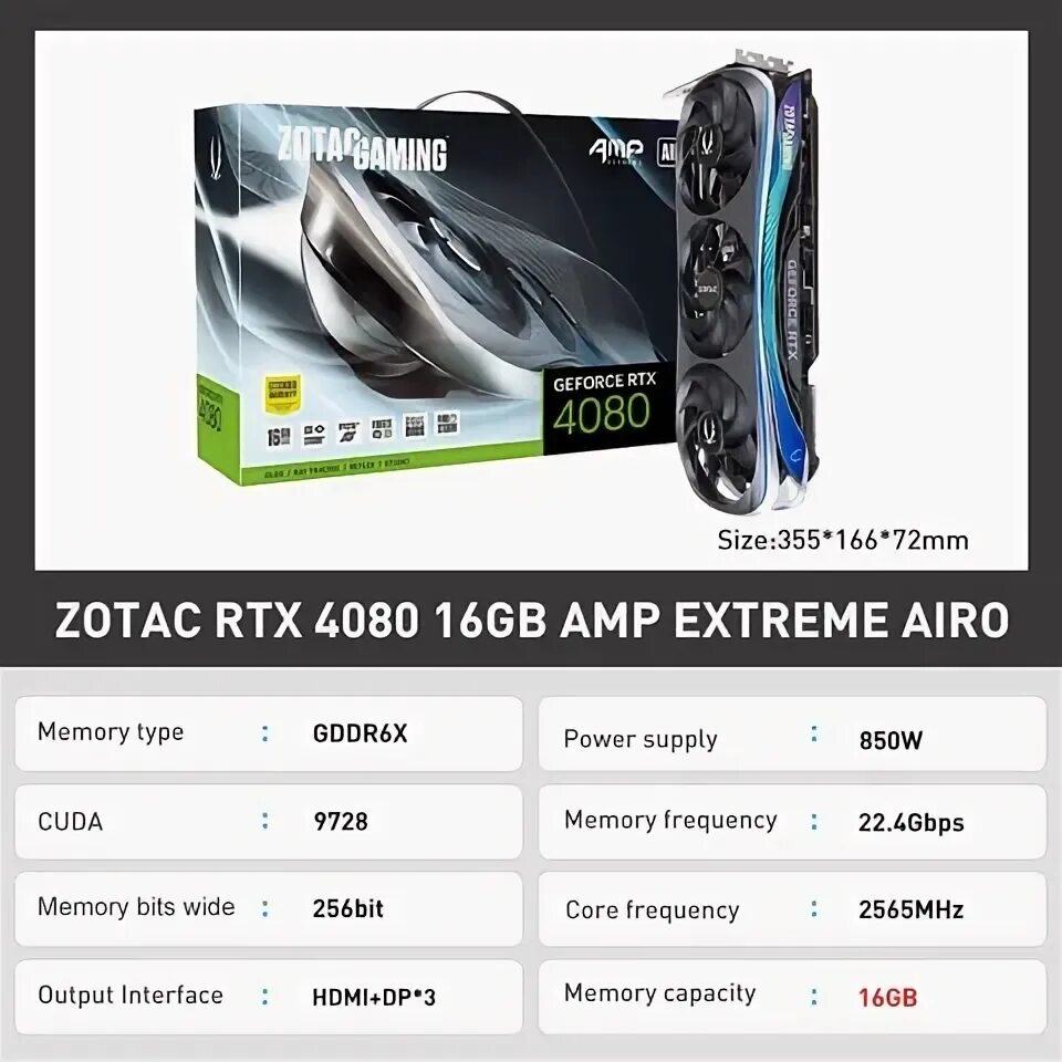 Rtx 4080 16gb gddr6x