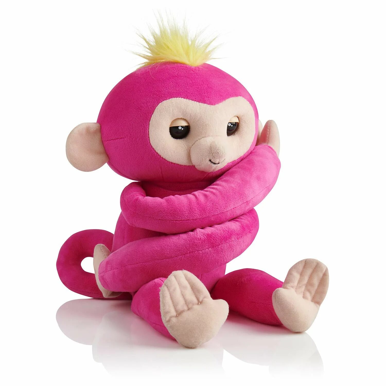 Розовая обезьяна. Интерактивная мягкая игрушка WOWWEE Fingerlings hugs обезьянка-обнимашка. Обезьяна Fingerlings розовая мягкая. Интерактивная мягкая игрушка WOWWEE Bella.