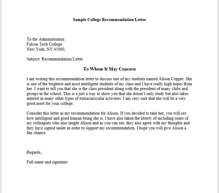 Sample recommendation letter for college. Recommendation letters for college. Cover letter for college application. Peen coallage acceptance letter. Letter of recommendation for student from university.