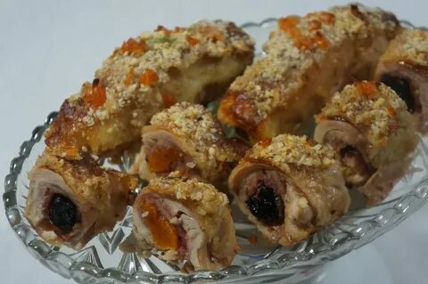Рулет чернослив грецкий орех и курица