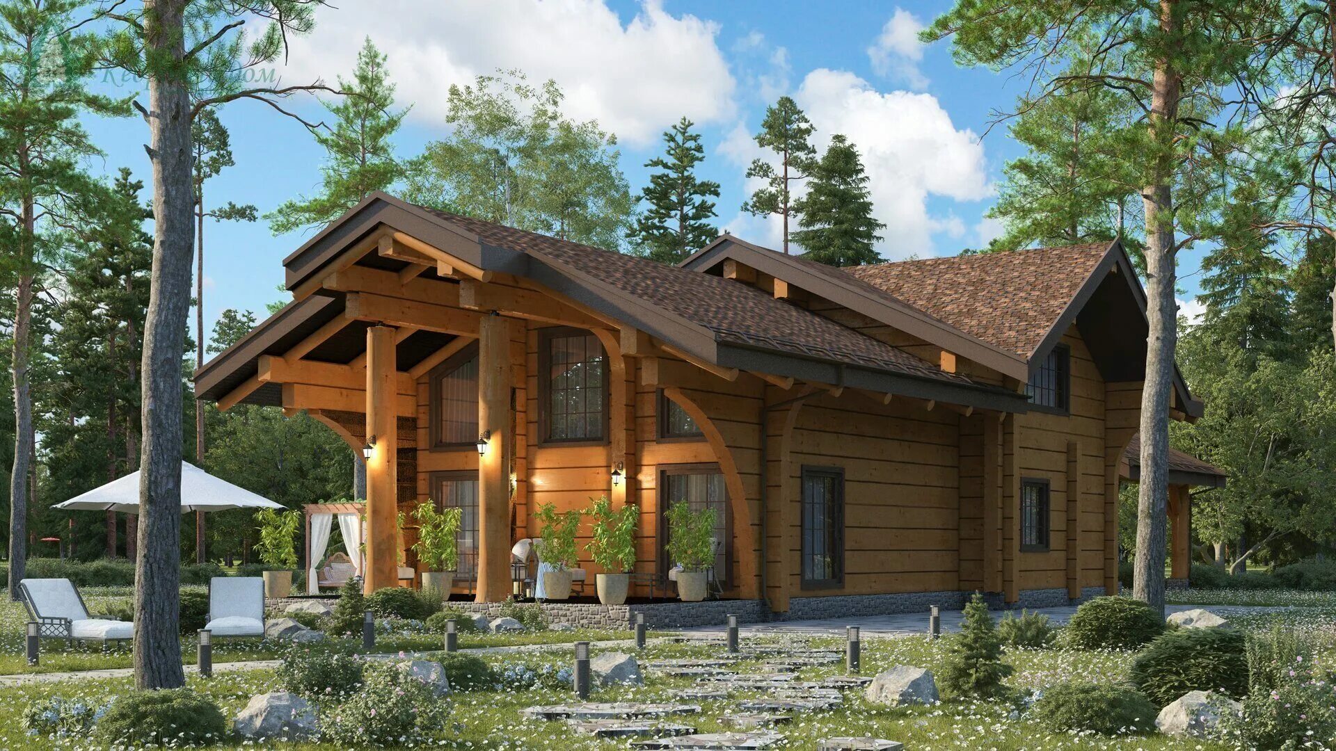 дом кедр ключ. дом кедр ключ. дом из оцилиндрованного бревна в сосновом бору. баня канадская рубка. домик из сруба.