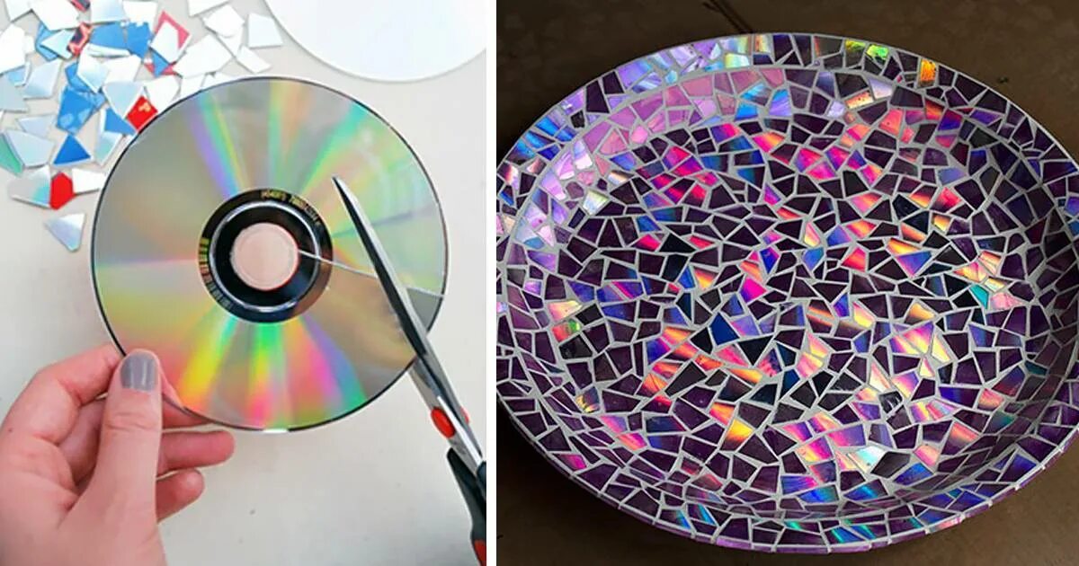 Панно из дисков. Поделки из дисков. Украшения из дисков. Украшение интерьера из дисков.