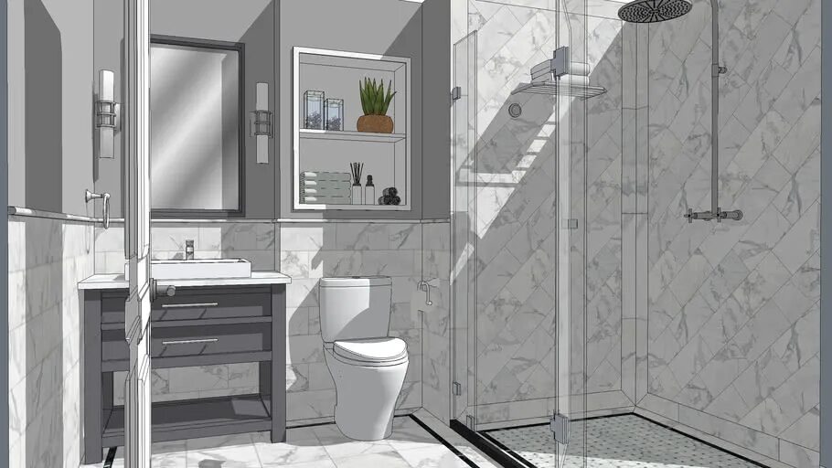 Скетчап ванна. Sketchup санузел. sketchup ванна. sketchup интерьер санузел. ванная комната в скетчап.