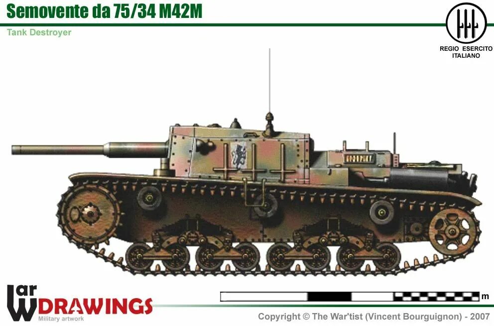 M 42 m 7 m. Semovente m42 75/34. Semovente m42 ЗСУ. Танк m42 semovente 75l34. Итальянская САУ semovente m42.