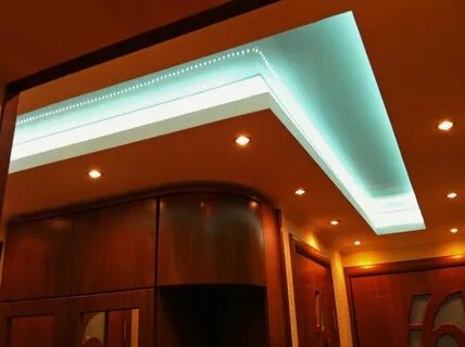 Потолки из гипсокартона с подсветкой