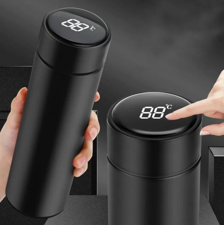 Термокружка с дисплеем температуры. Smart thermal mug 500 мл. термокружка xiaomi с led дисплеем. термос с датчиком. термос с датчиком температуры.
