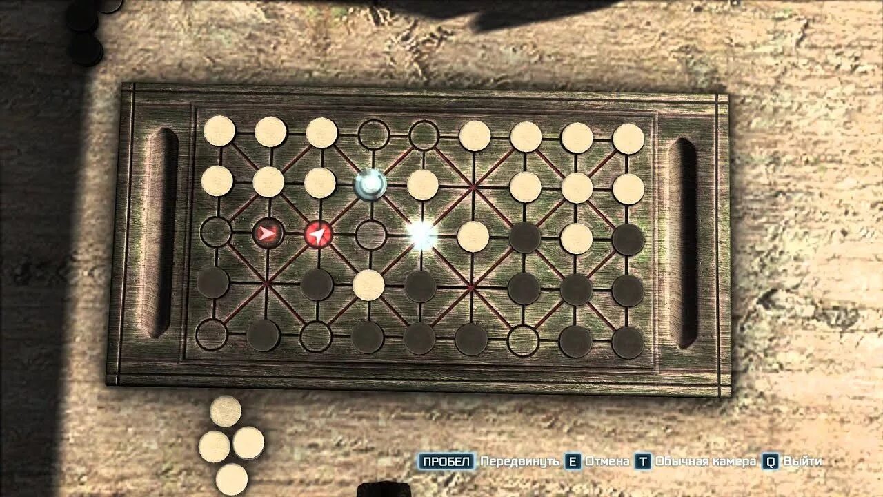 По тонкому прохождение 3. Фанорона Assassins Creed 3. Фанорона ассасин Крид 3 карта. Игра Фанорона. Фанорона поле для игры.