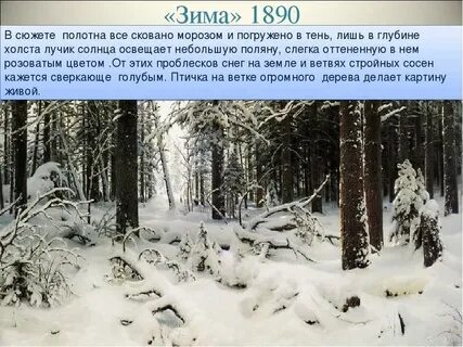 Зимой в лесу 3 класс