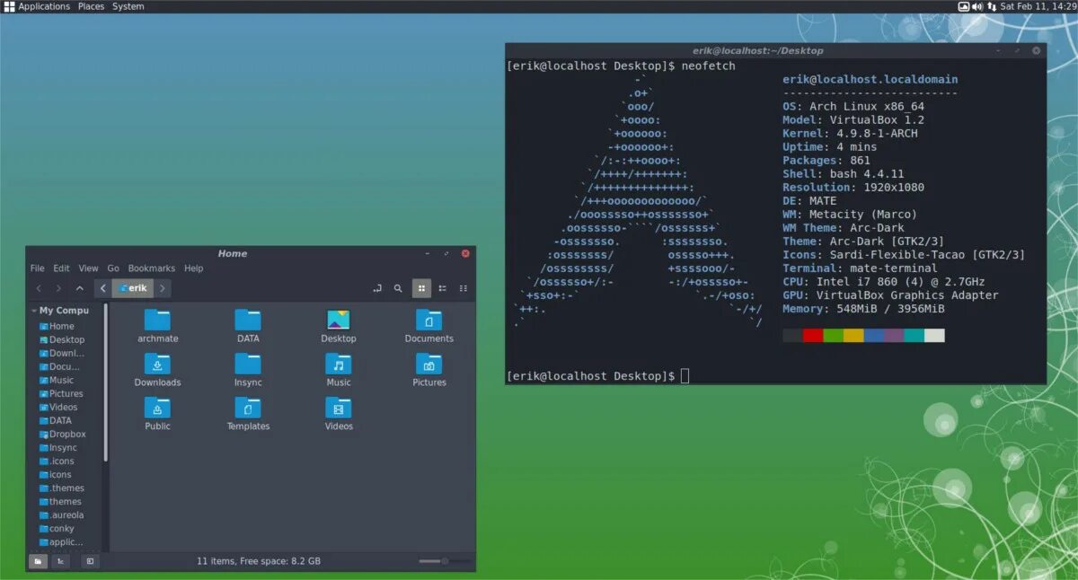 Как удалить archlinux. Линукс. arch linux. linux desktop. archlinux mate.
