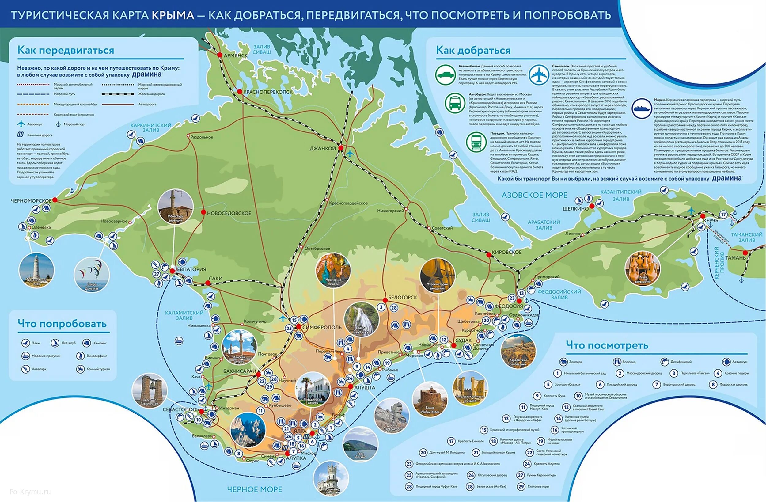 Карта крымских дорог. Карта Крыма подробная туриста. Экскурсионная карта Крыма. Крым туристическая карта полуострова. Карта Крыма с достопримечательностями для туристов.