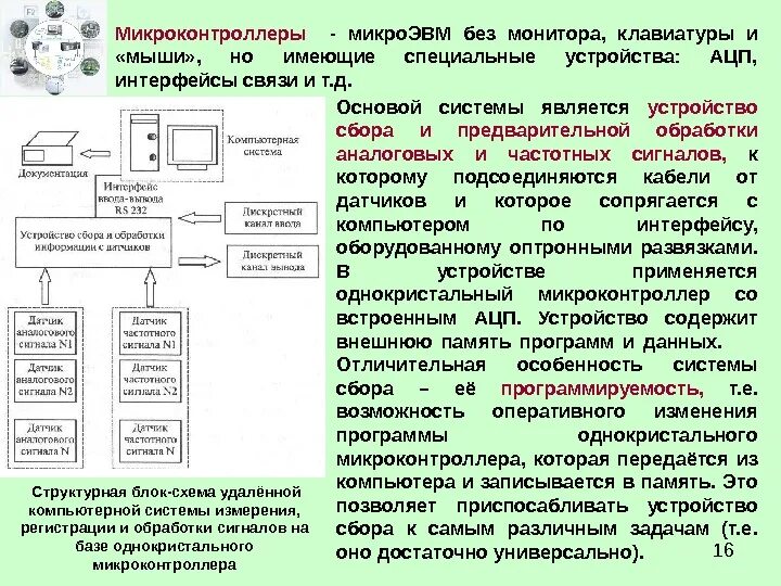 Интерфейсы данных. Системы и устройства сбора и обработки информации. Устройства для сбора и обработки информации. Устройство сбора и обработки сигналов АЦП. Измерительная система на базе микроконтроллеров