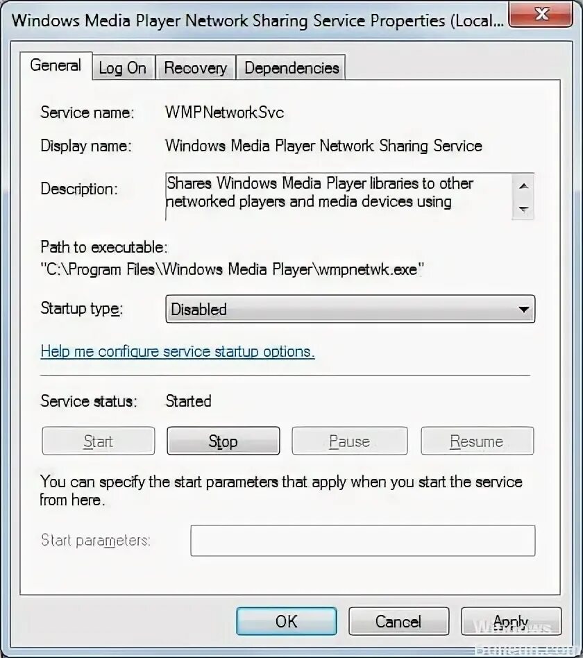 Отключить media player.  служба общих сетевых ресурсов проигрывателя windows media. служба общего доступа к проигрывателю windows media по сети. windows media player как сбросить настройки. windows media player sharing что это за программа.