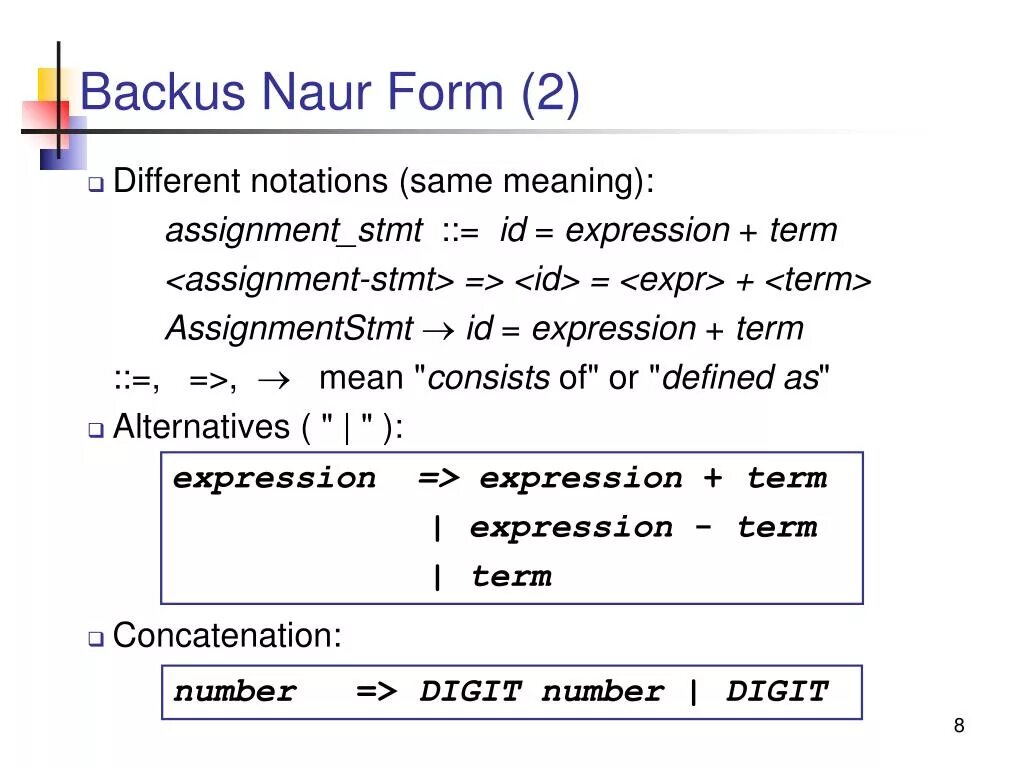 Meaning assignment