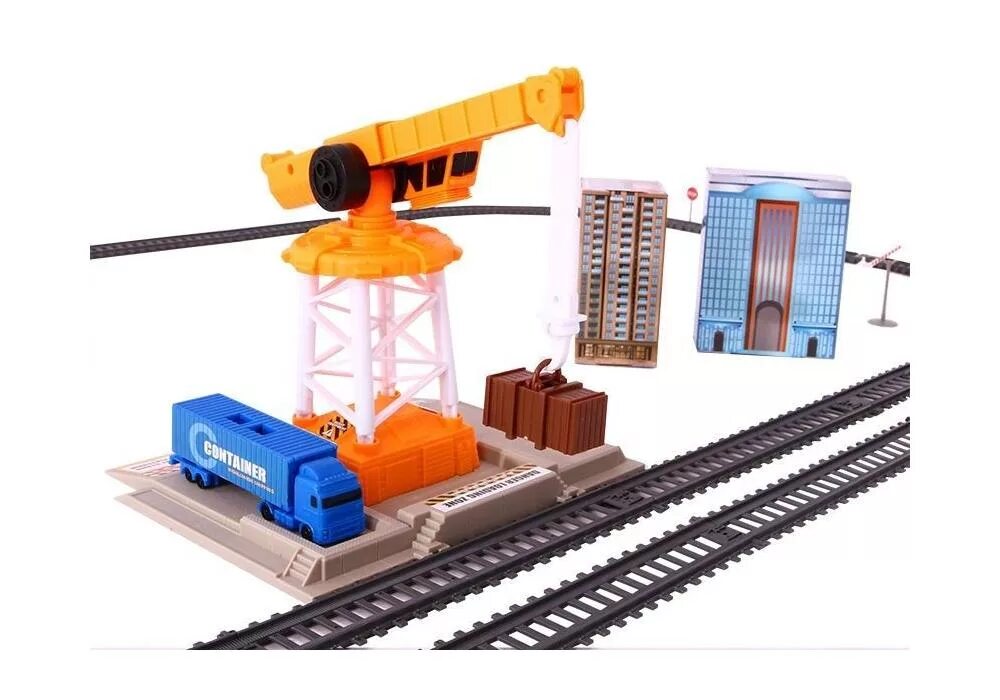 Building machine железная. Игрушечная железная дорога power train. поезд кран игрушка. детская железная дорога с краном. кран на железной дороге.