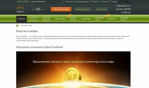 Сайт альпари