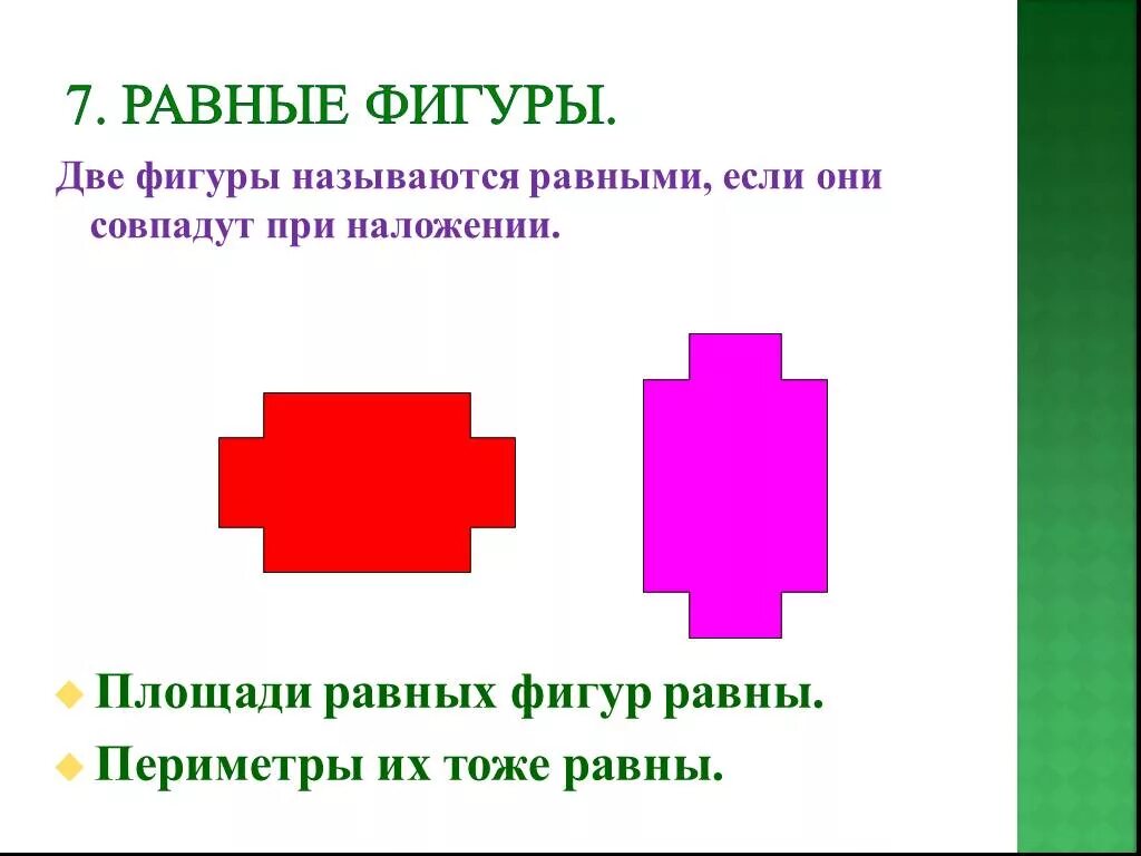 Две фигуры называются равными если