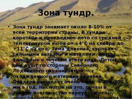 Зона тундры сильные ветры