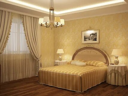 Обои шторы спальни
