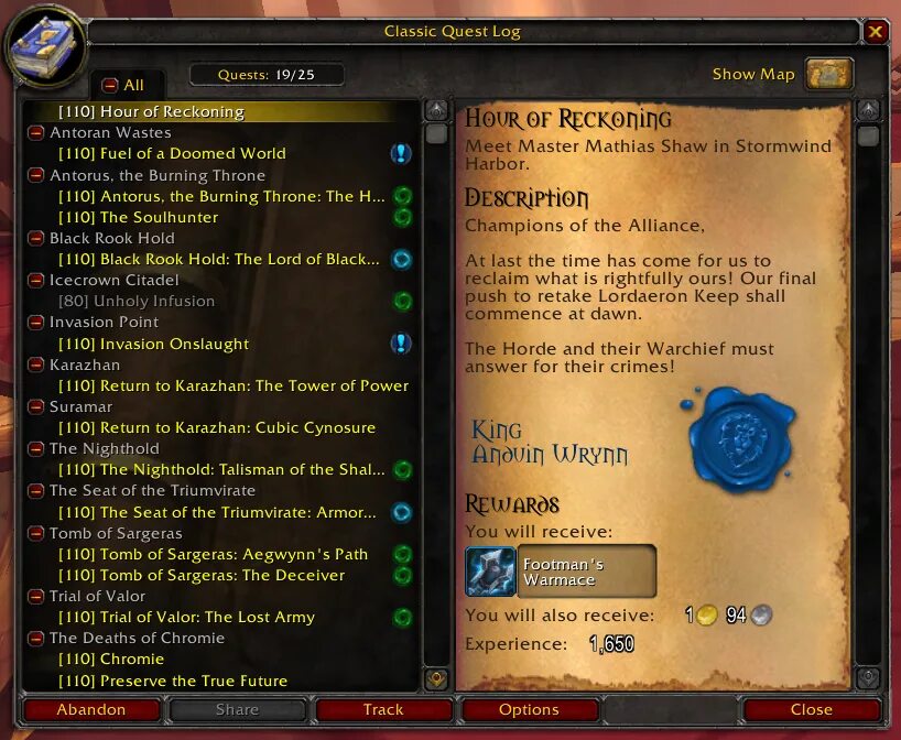 Questing wow classic