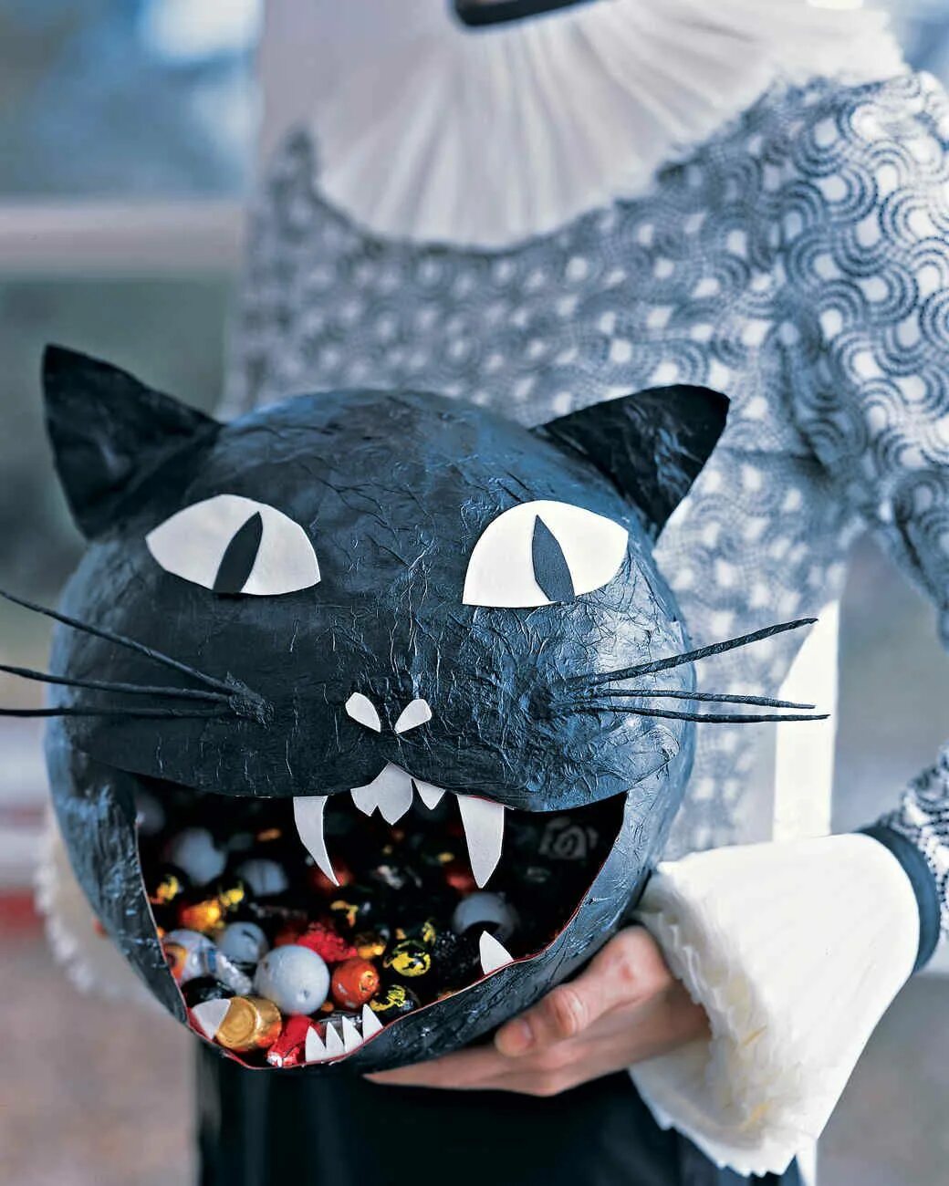 Декор на Хэллоуин. Поделка кот. Хэллоуин хенд мейд. Праздник в стиле кошек.