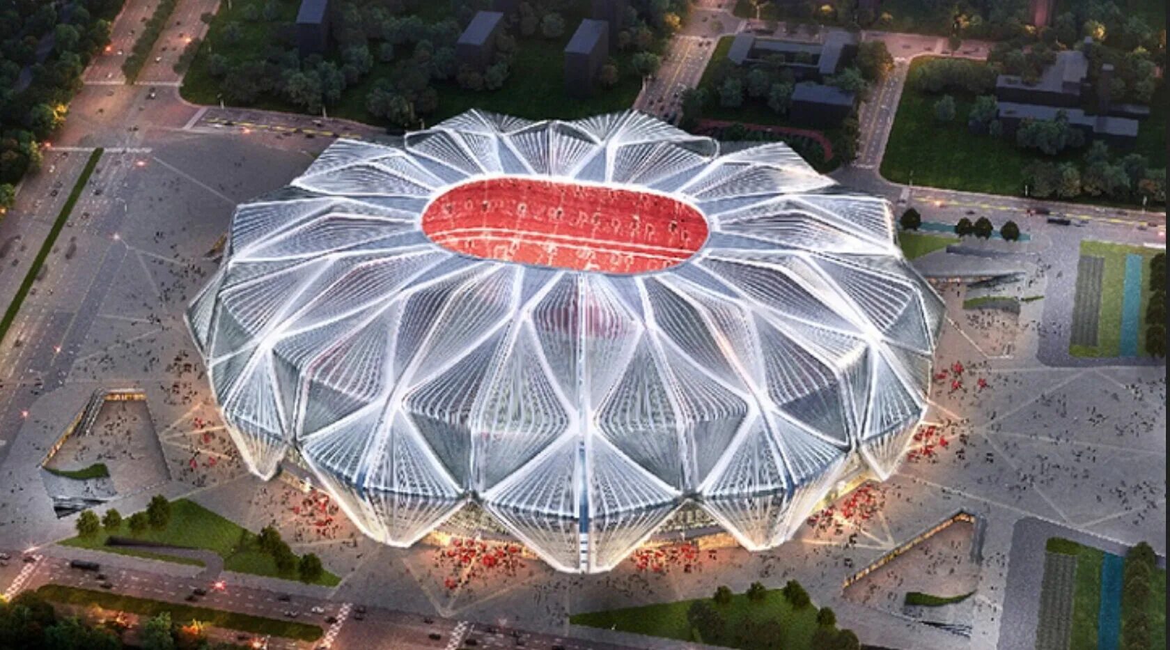 Стадионы китая. Гуанчжоу Эвергранд стадион. Гуанчжоу Эвергранд новый стадион. Стадион в Китае Лотос. Стадион Лотос в Гуанчжоу.