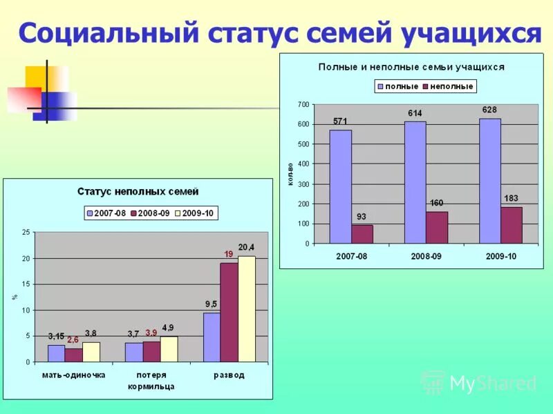 Статус семьи пример