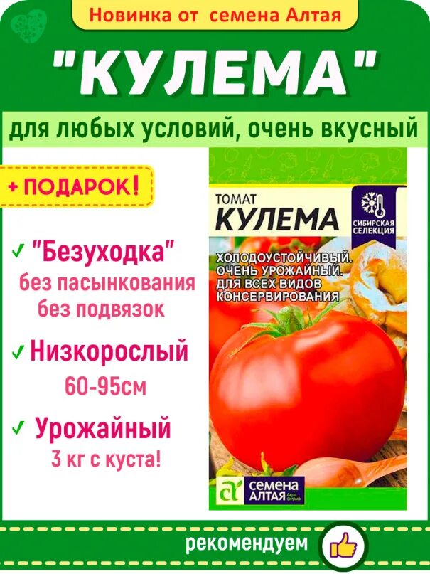 Кулема томат описание характеристика сорта отзывы фото Томаты Семена Алтая томаты алтая_кулема ,настенька купить по выгодным ценам в