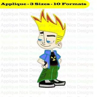 Johnny Test 2 Applique Design 3 Sizes 10 Formats Instant Etsy 