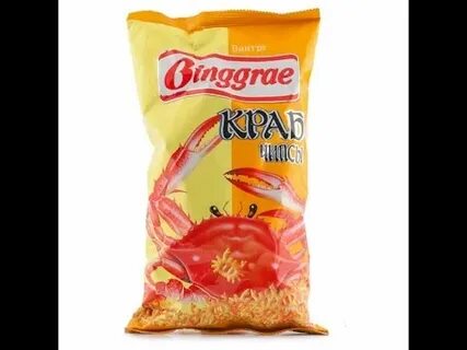 Чипсы в виде крабиков