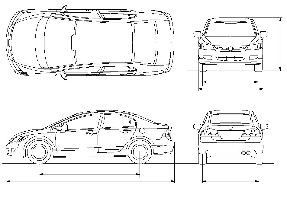 Honda civic схема. Honda Civic 2008 седан чертеж. Габариты Хонда Цивик 2008 седан. Honda Civic седан 2008 габариты. Honda Civic габариты кузова.